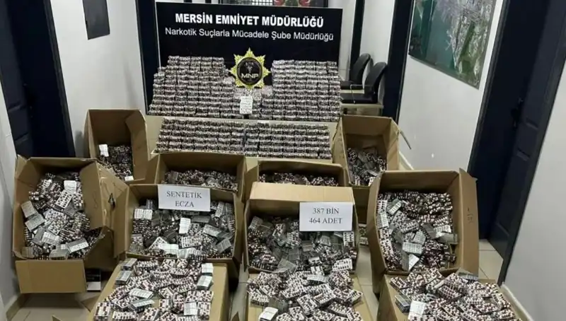 Mersin'de Tarihi Uyuşturucu Operasyonu: 387 Bin Hap Yakalandı!