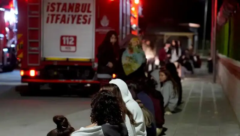 2500 Kişilik Kız Öğrenci Yurdunda Yürekleri Ağza Getiren Yangın