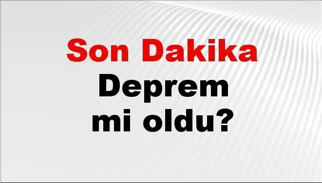 Tekirdağ'da Son Dakika Deprem Sarsıntısı! Ayrıntılar Burada